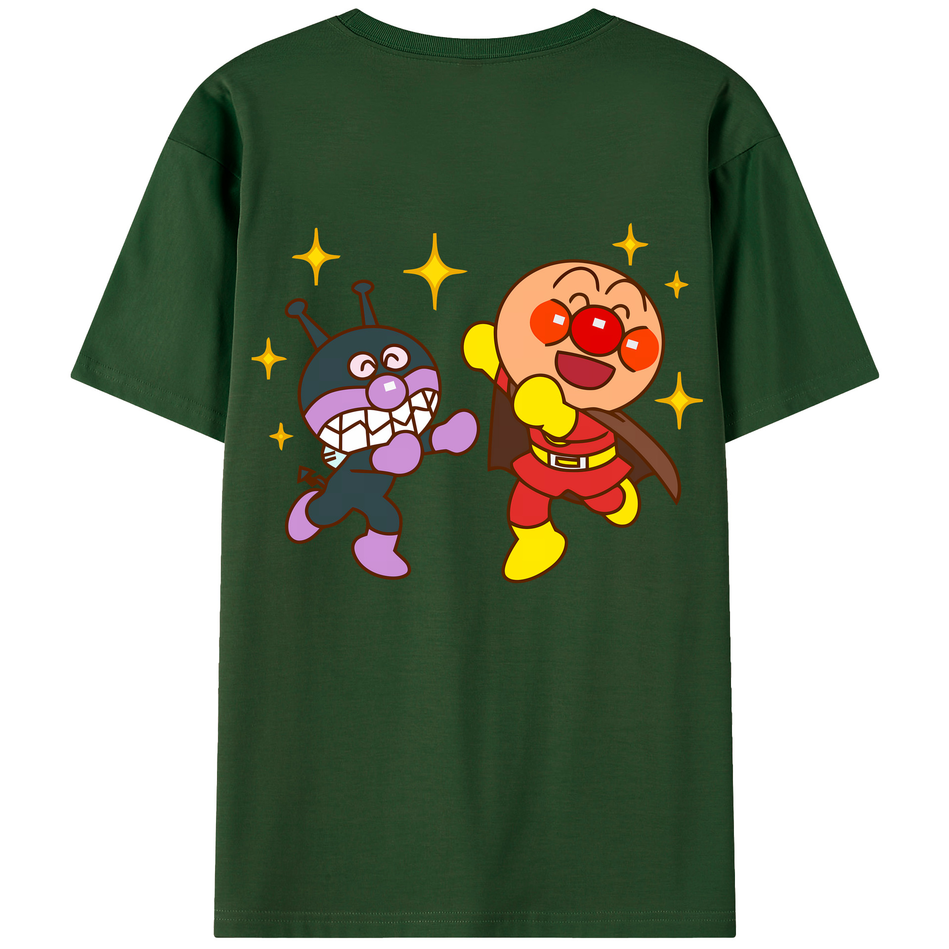 （画像用） アンパンマン Anpanman 綿100％半袖Tシャツ（背面プリント）